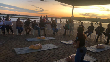A Liga Araguainense do Trauma de Enfermagem – LATE ofertaram palestras e simulações na Via lago
